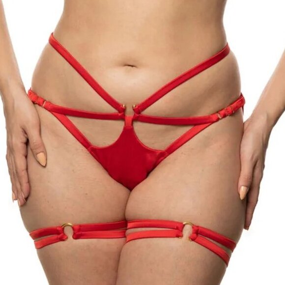 Studio Pia Clea Ouvert Strap Harness Knicker Panties M - Picture 1 of 6